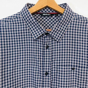 Rohan  Shirt Men XL  Blue Check  UV Odor Protection Hiking  Travel Newtown Shirt